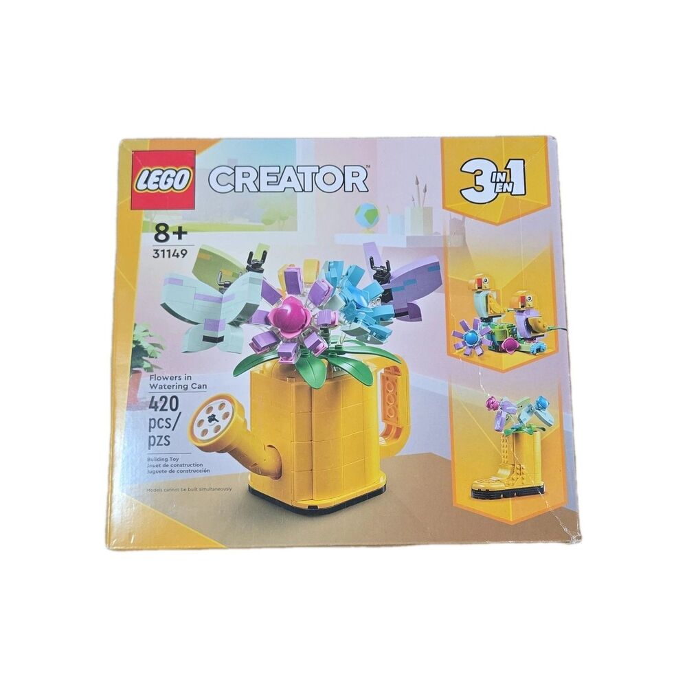 LEGO Creator 31149 Flowers in Watering Can 3 in 1 Set, 420 Pieces, 2024